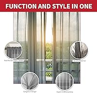 Vista 156 de Sapphire Home - Paneles de cortina (2 unidades), cortinas translúcidas de 54” x 84” (108” de ancho en total), paneles de gasa para dormitorio, sala