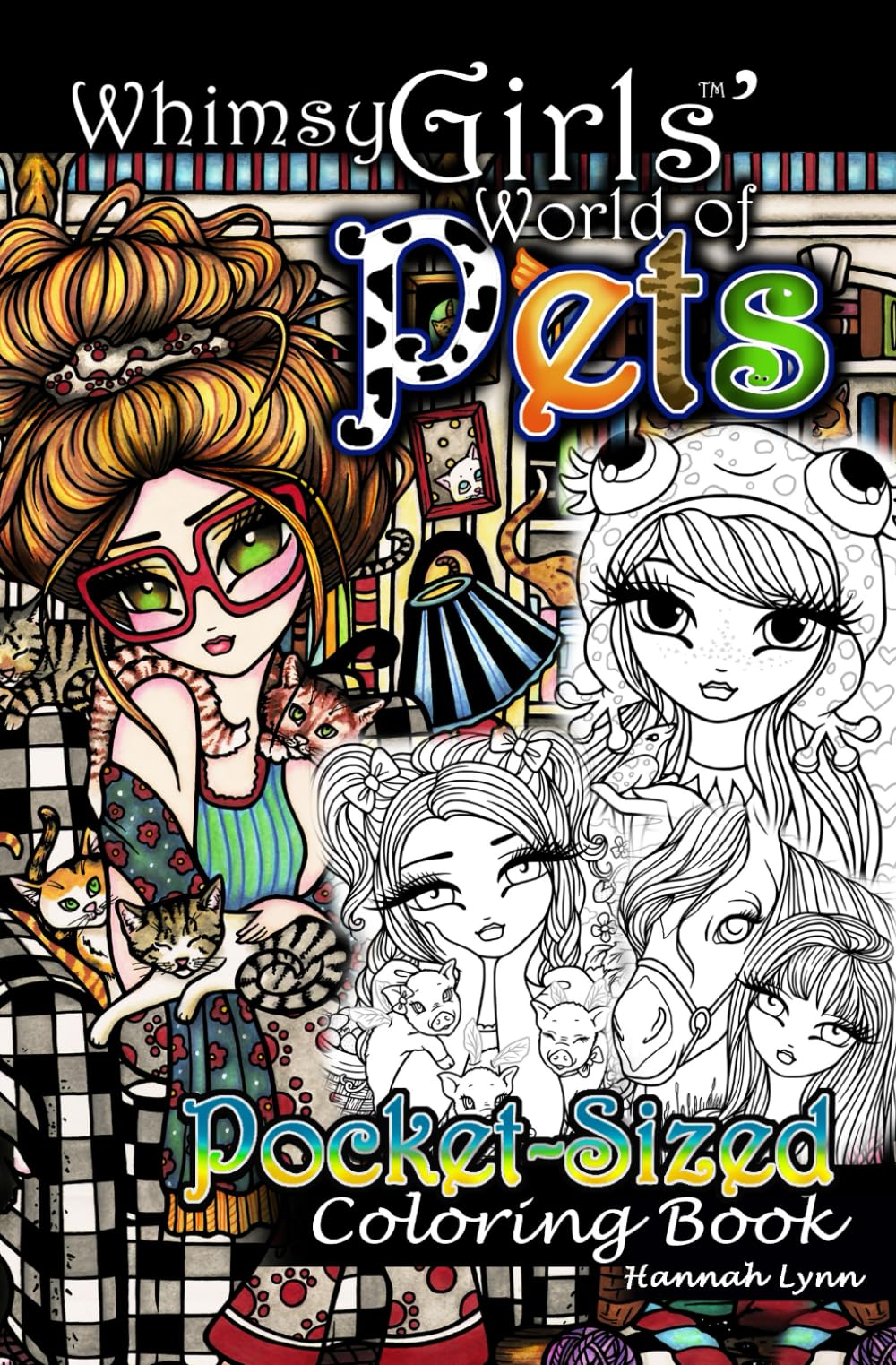 Whimsy Girls' World of Pets Pocket-Sized Coloring Book