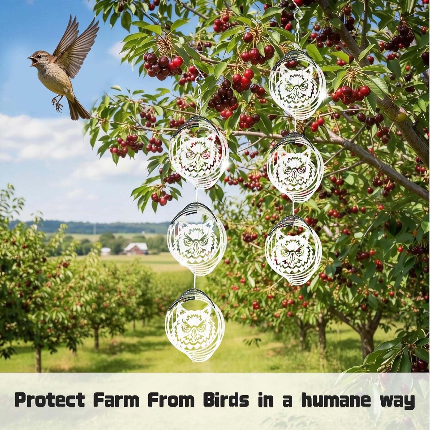Bird Deterren for Outside Patio, 12 PCS High Reflective Bird Scare Devices Outdoor Decor, 3D Bird Reflectors for Garden, Porch, and Window Decoration
