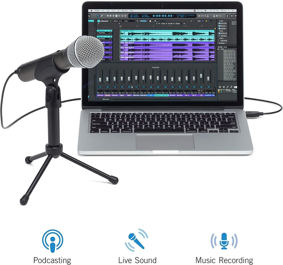 Samson Q2U USB/XLR Dynamic Microphone view 3