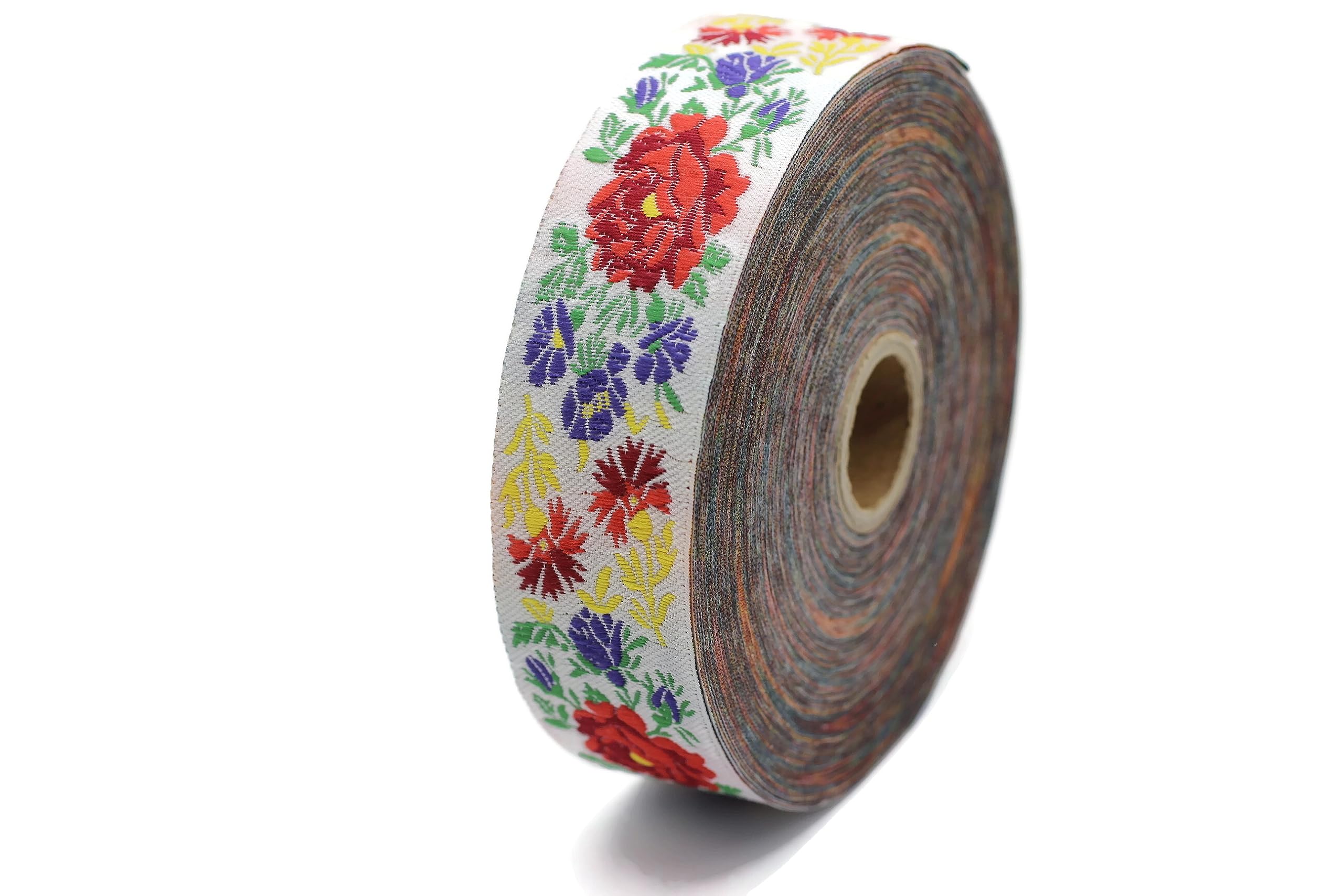 Bobina di nastro jacquard da 3,5 cm con chiave greca da 9,9 m, per tappezzeria, cucito fai da te, 35060 (nero e argento