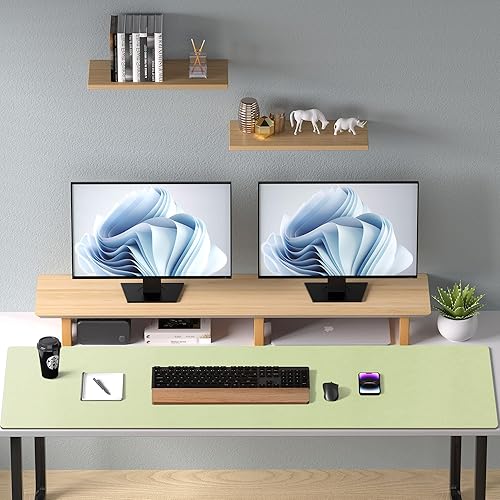 Miniatura 563 de Aothia Tapete protector de escritorio, alfombrilla para mouse, antideslizante, impermeable, de piel sintética, secante de escritorio, para Verde