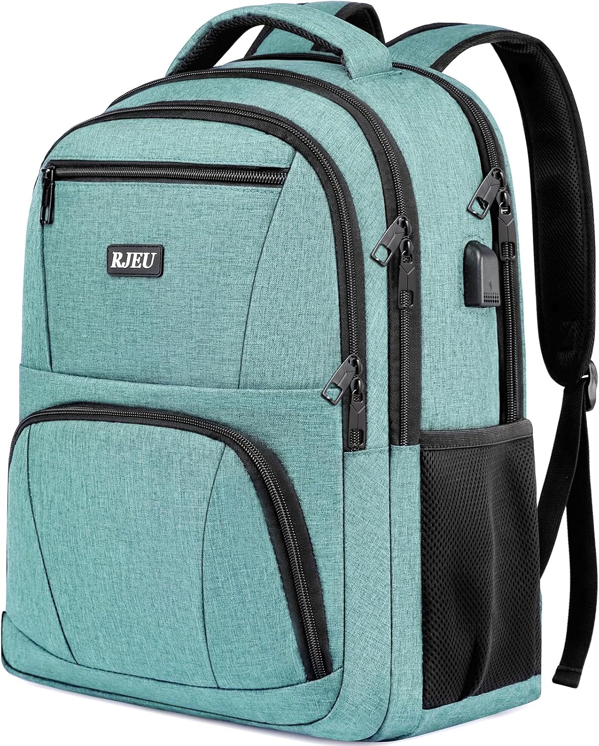 School Backpack for Teens - 15.6 Inch Laptop Backpack with USB Charging Port, Water Resistant Anti-Theft Bookbag for College, Boys & Girls, Teal