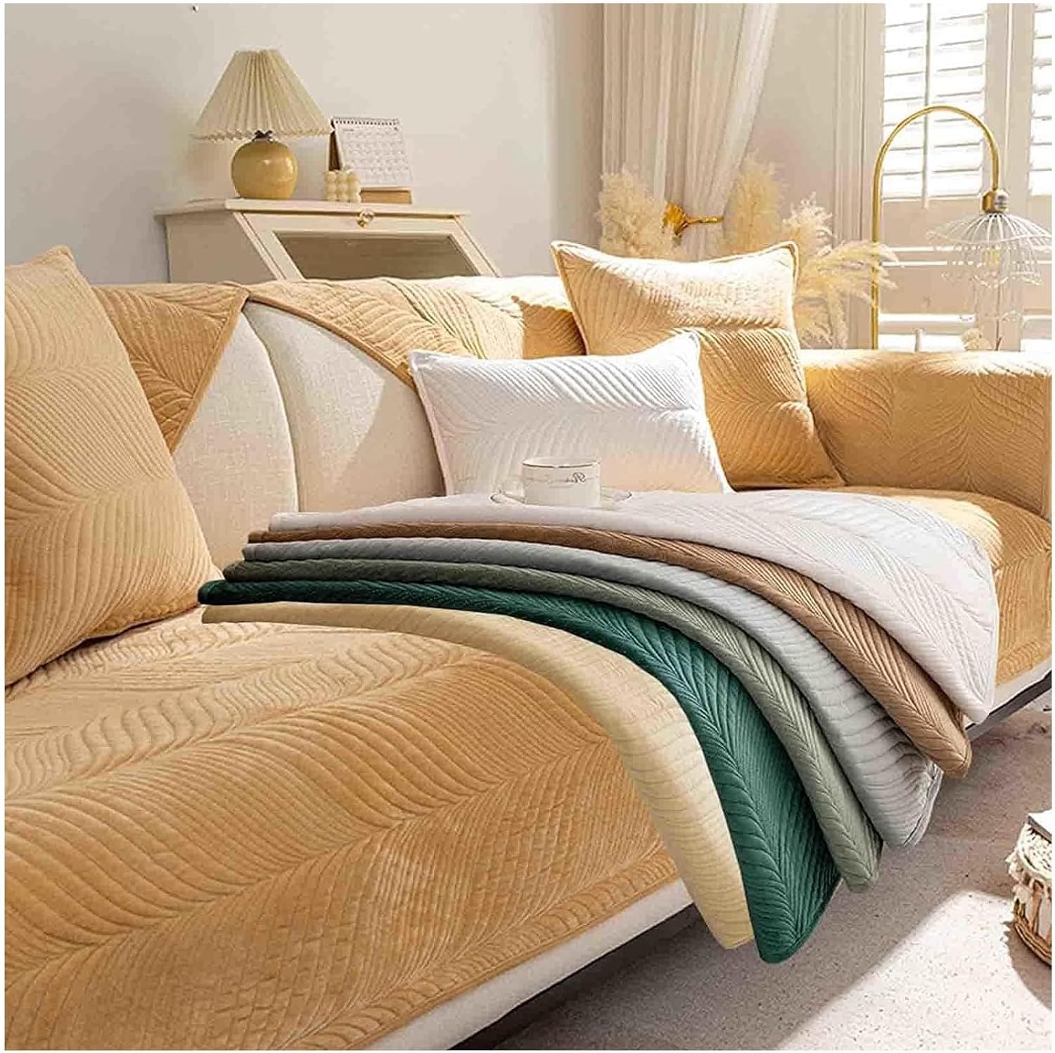 Couch Covers Sofa Slipcovers Sofa Slipcover Corner 3/2/1 Seater Sofa Cover L Shape Couch Cover Velvet Thick Sofa Protector Sofa Protectors for Pets/Dogs/Kids Sofa Covers WEWYQSJXBXF-417(Color:F,Size:7