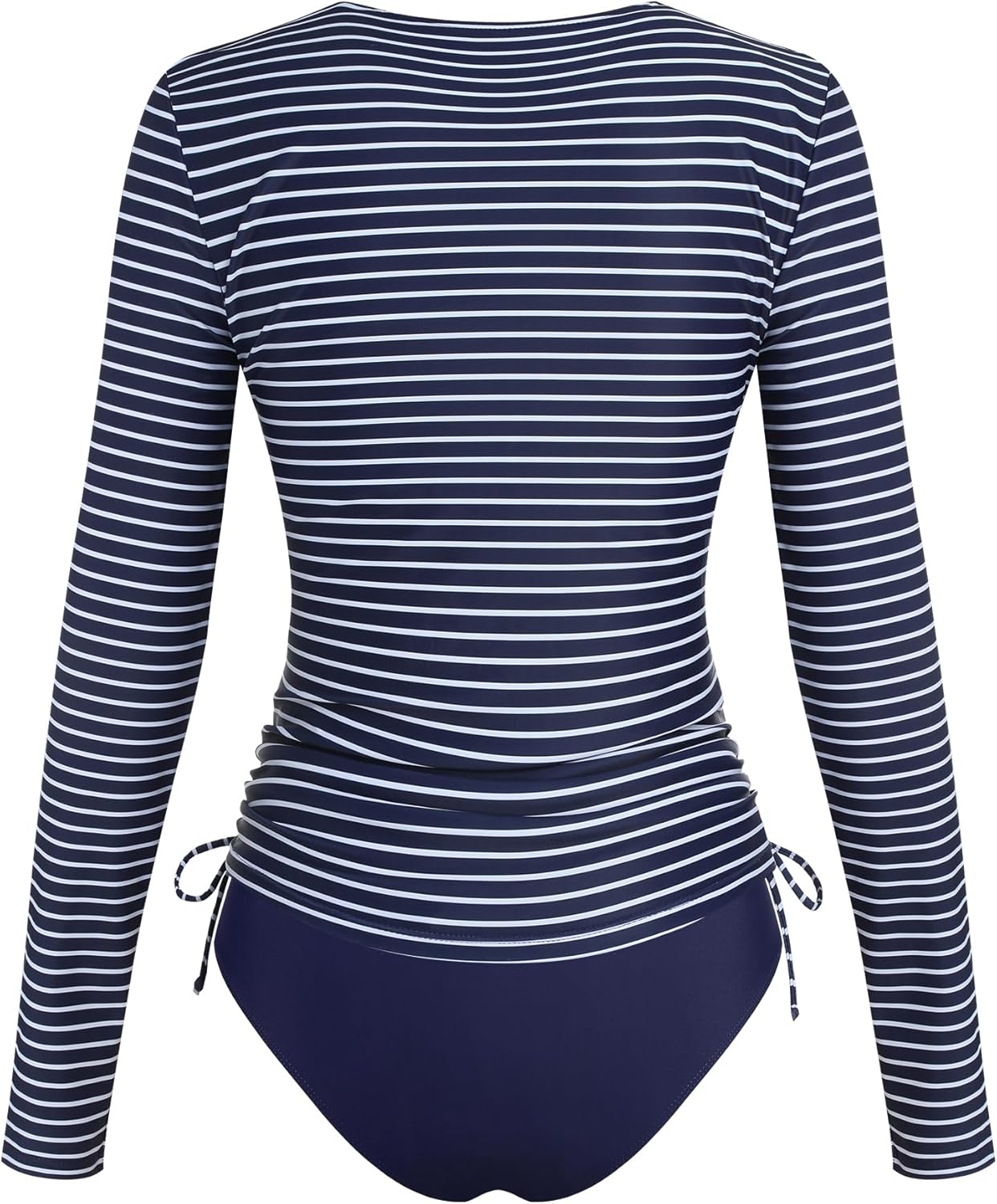 ZAFUL Women's Long Sleeve Rash Guard UPF 50+ Sun Protection Surf Swim Shirts Drawstring Tankini Swimsuit - Image 6