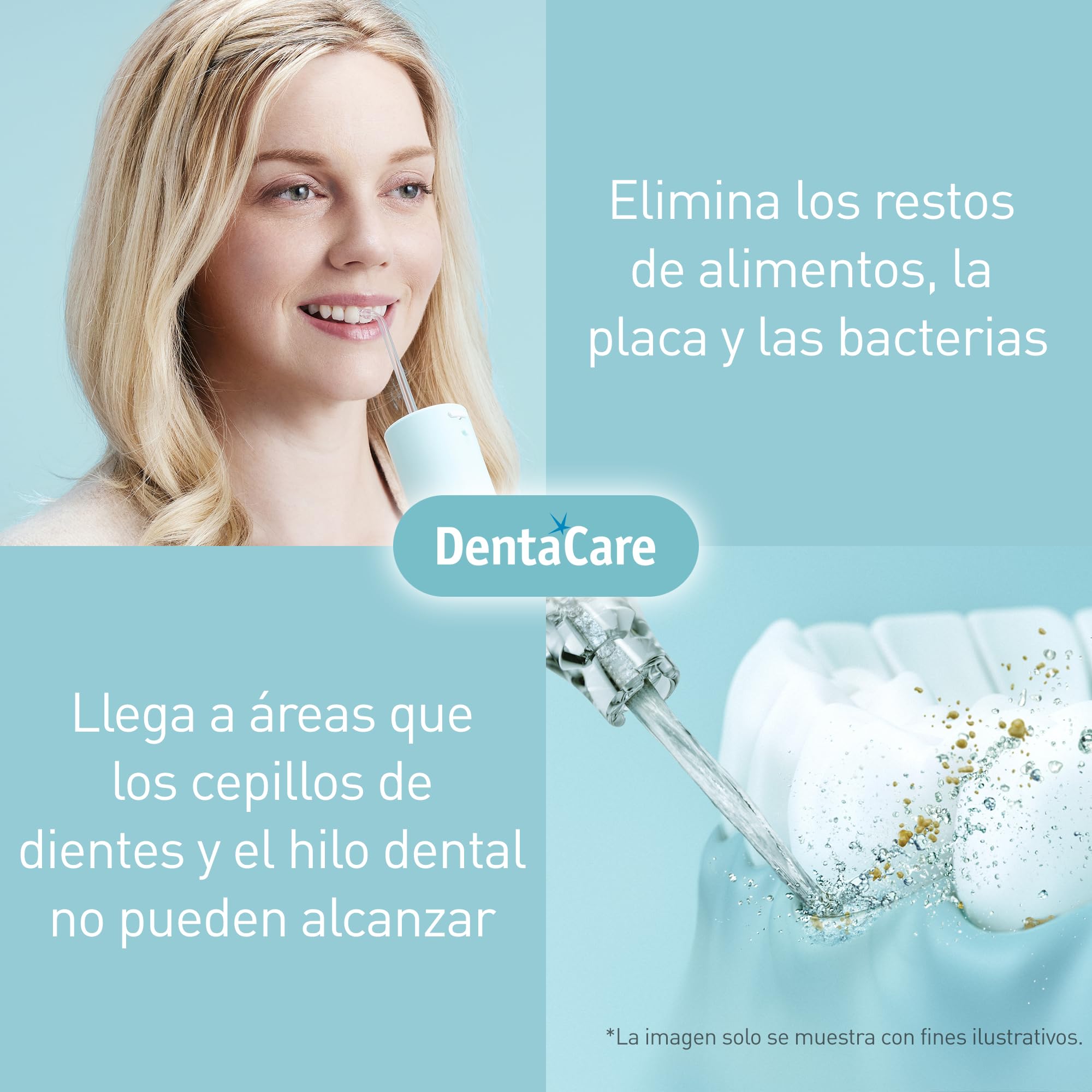 Panasonic EW-DJ4B, Ducha Bucal de Viaje, Recargable con Tecnología de Ultrasonidos, Depósito de Agua de 150 ml, Carga Rápida en 1 Hora