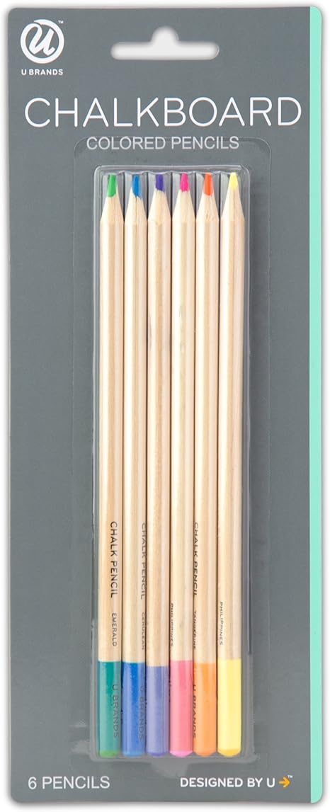 Amazon.com : U Brands Chalkboard Colored Pencils, Assorted ...