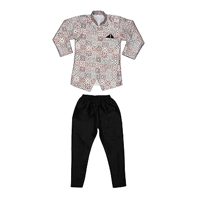 Arshia Fashions Boys Ethnic Wear Printed Kurta and Bottom Set