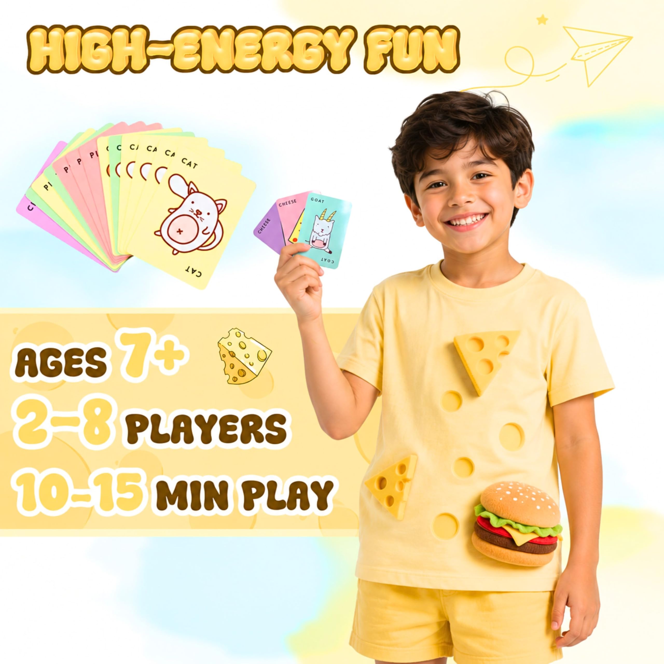 Tickles Tako Kat Cheese Pizza Card Game - Family Fun! -4