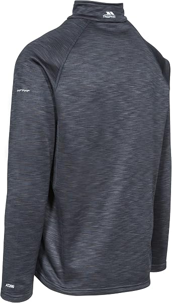 Trespass Collins Mens Fleece Half Zip Jacket Black Lightewight Warm Pullover