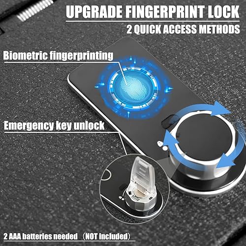 Miniatura 3 de Caja fuerte para consola central caja de seguridad para consola WASAI Premium en el vehículo compatible con Ford F-150 2021-2024, Ford F-150
