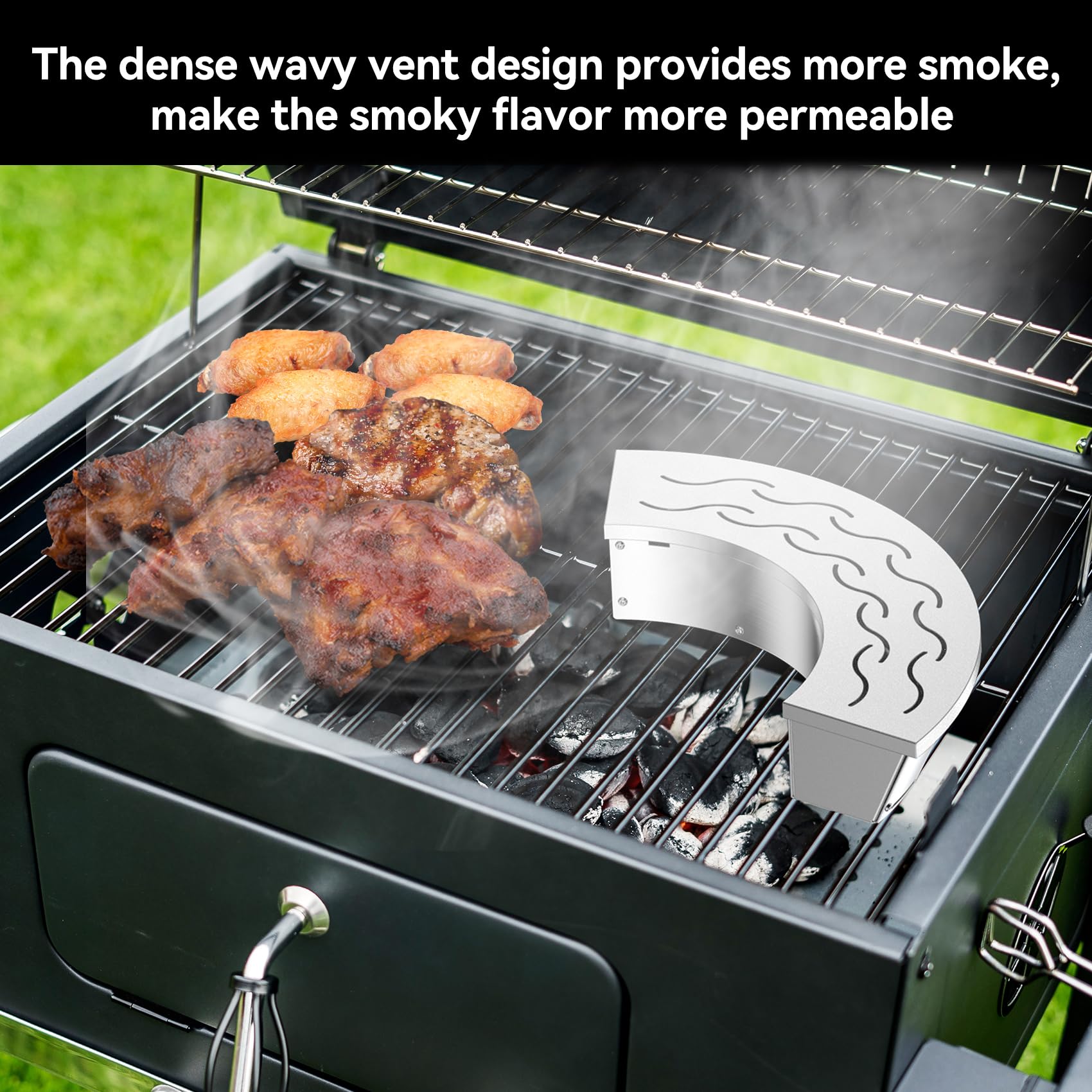 Gas Grill Smoker Box 2-Pack Stainless Steel Smoker Boxes For Gas