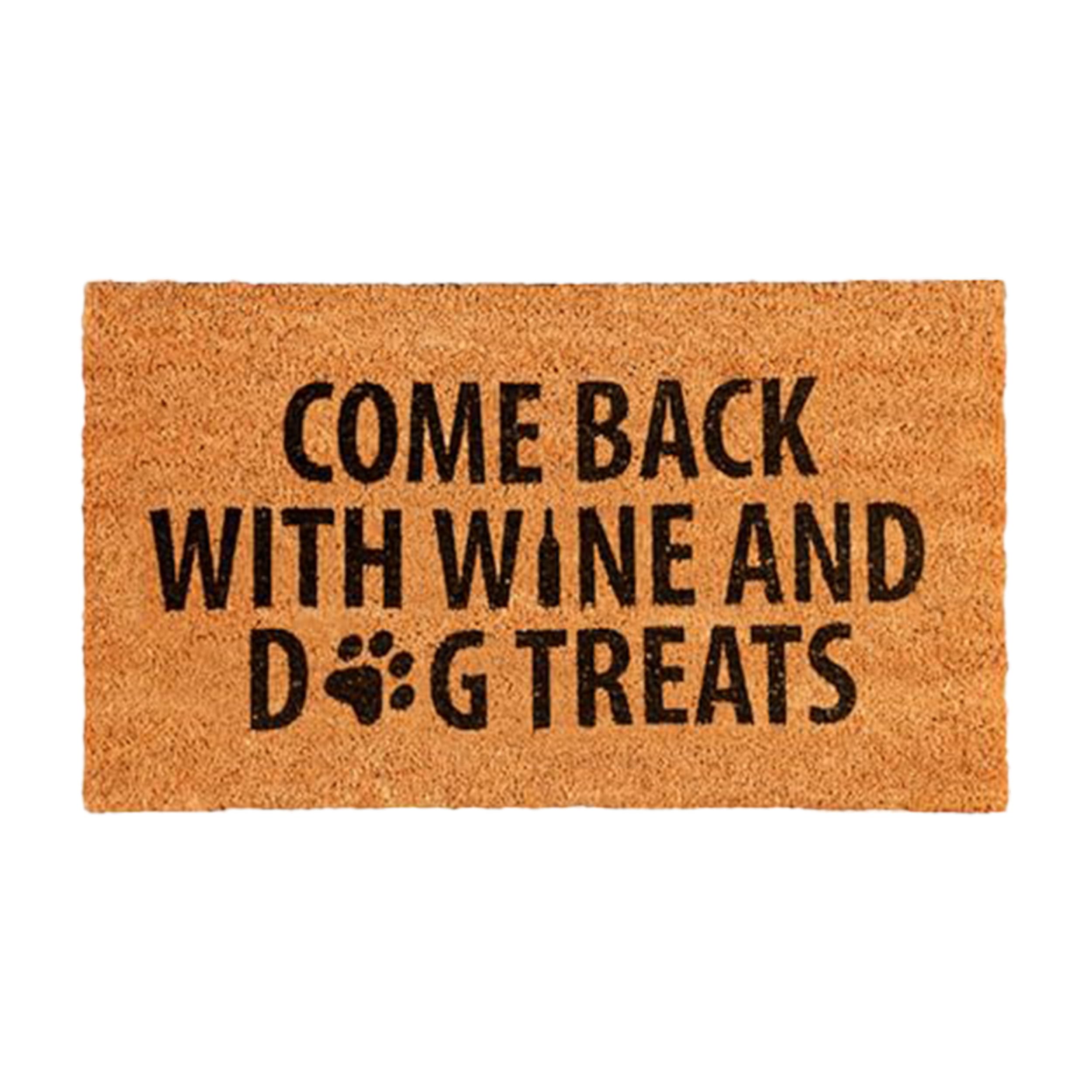 Evergreen Flag Funny Coir Doormat | 28" x 16" Front Door Mat Outdoor Entrance | No Slip Door Rugs Entryway Indoor | Dog Welcome Mats for Muddy Paws (