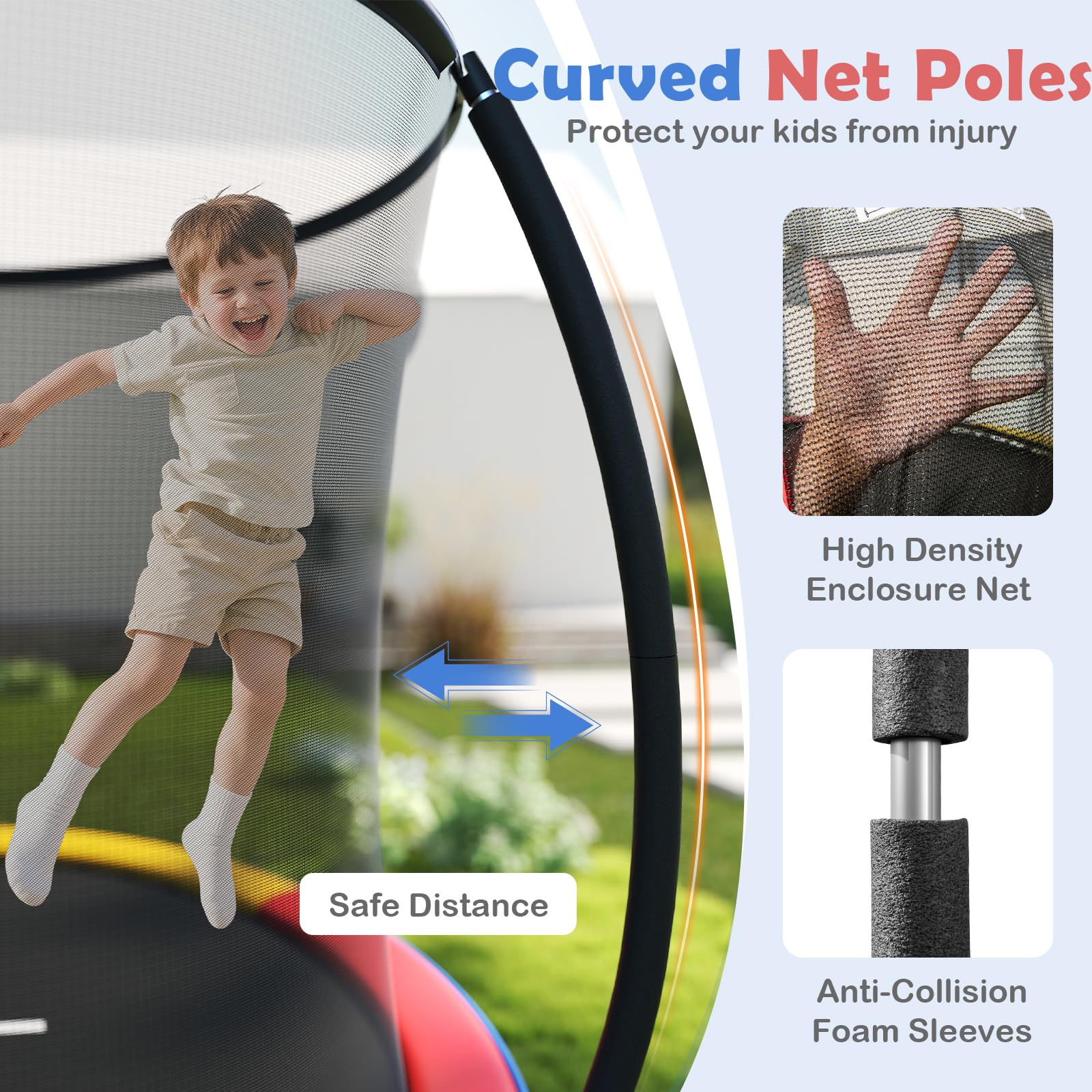 LIFEZEAL Trampolín con Red de Protección