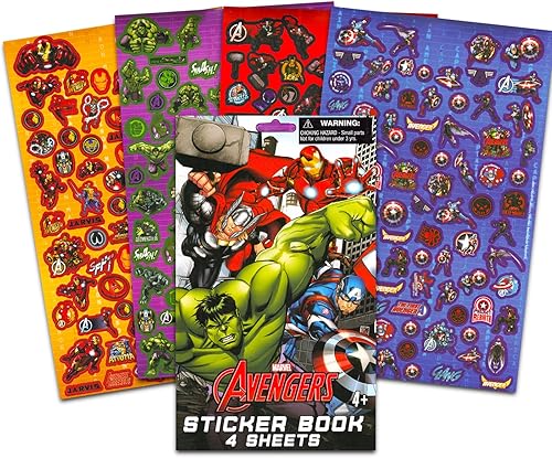 Miniatura 2 de Calcomanías de los Vengadores para niños, paquete de recuerdos de fiesta de los Vengadores con 100 calcomanías Kawaii de Marvel para niños y niñas