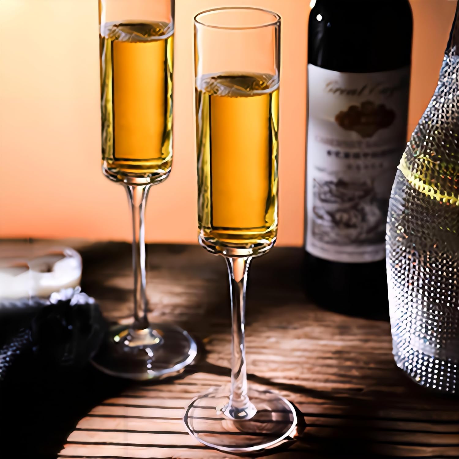 Champagne Flutes 5oz,Clear Champagne Glasses Set of 8,Classic Sparkling Glasses Prosecco Toasting Champagne Flute Glass for Home Bar,Wedding,Restaurant - Image 8