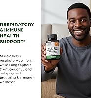 Vista 9 de Sandhu's Cápsulas de gordolobo para pulmones con quercetina Suplemento de extracto de hoja de gordolobo para apoyo a la salud inmunológica