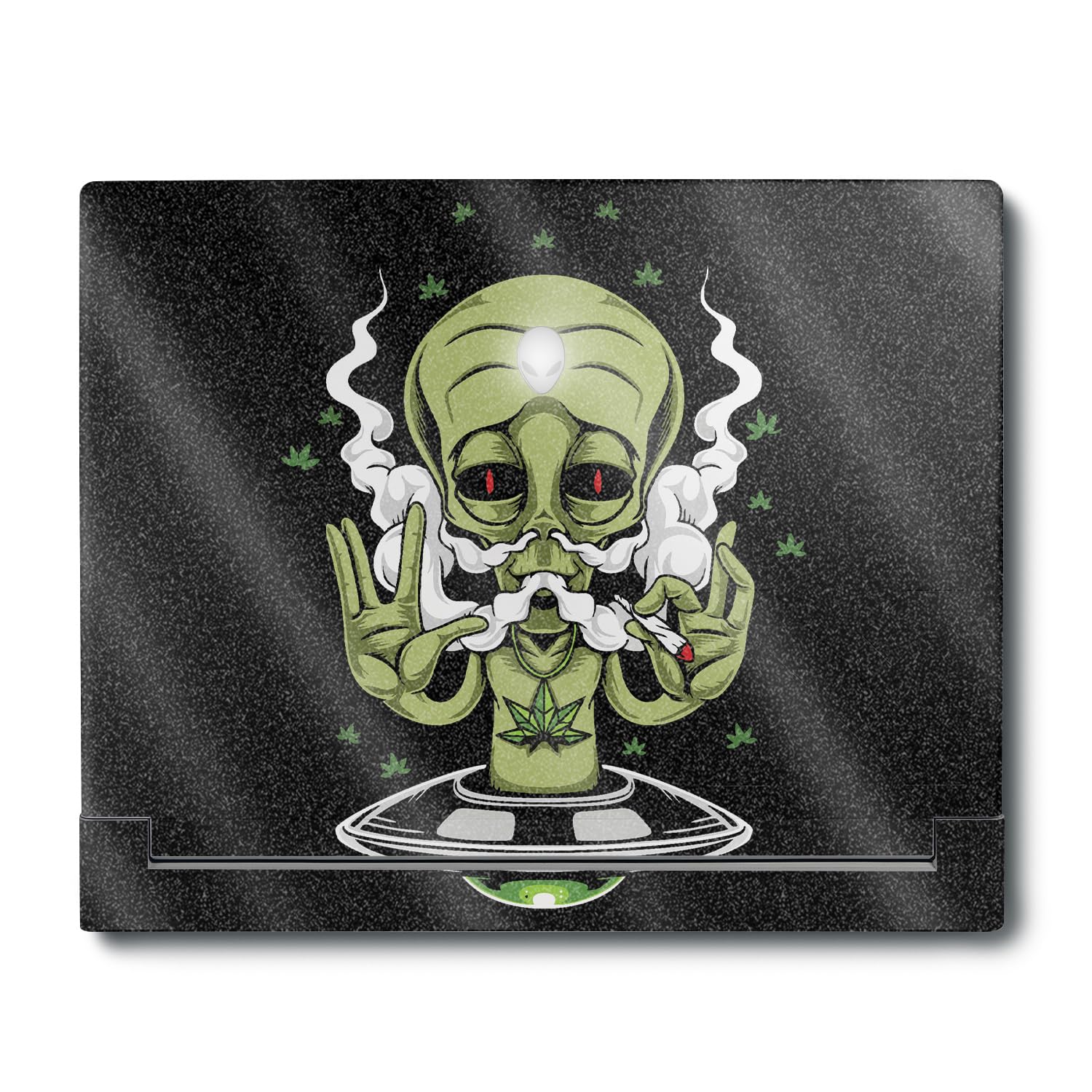 MightySkins Glossy Glitter Skin Compatible with Alienware X16 R1 (2023) Full Wrap Kit - Come in Peace | Protective, Durable High-Gloss Glitter Finish | Easy to Apply &amp; Change Styles | Made in The USA