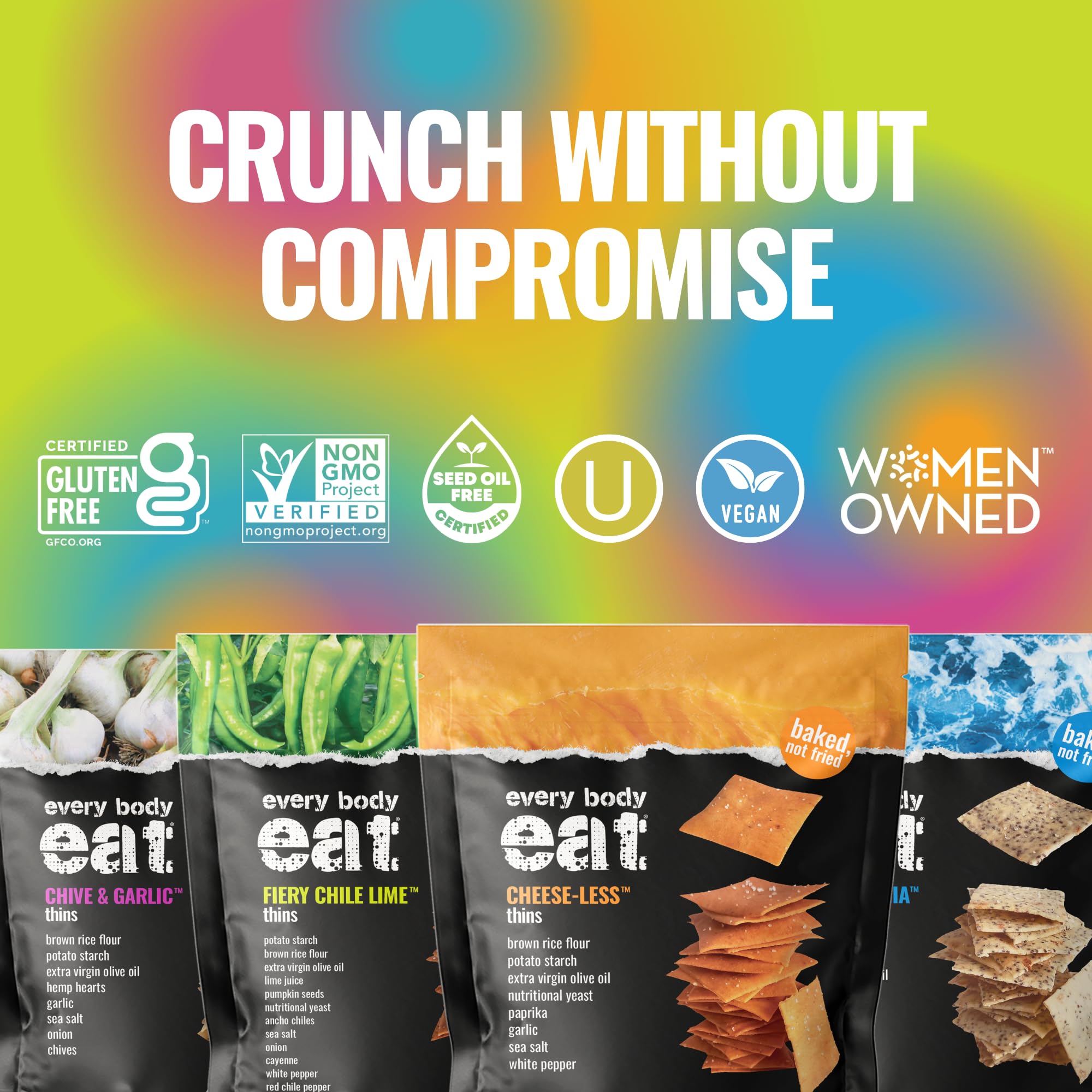 Snack Body Snapklik.com : Every Body Eat Snack Cracker Thins, Vegan, Gluten Free ...
