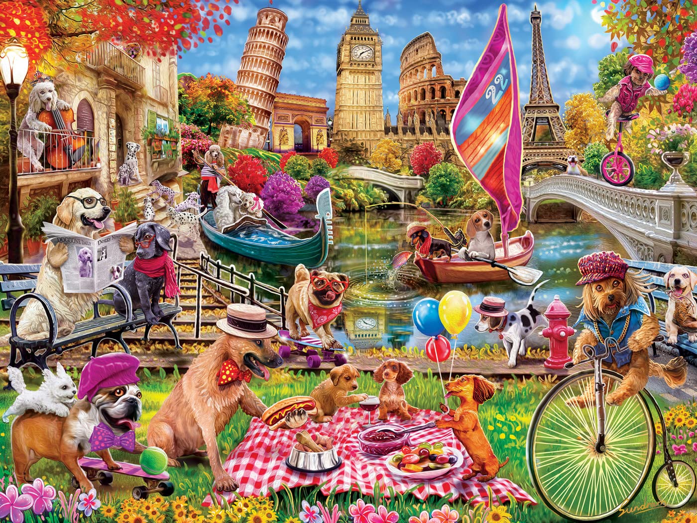 Amazon.com: Masterpieces 300 Piece EZ Grip Jigsaw Puzzle - Dog