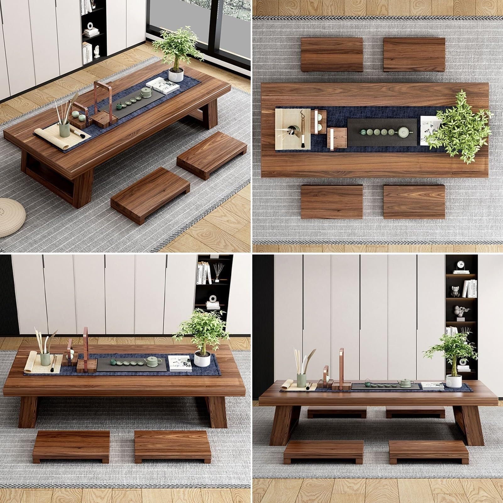 Amazon.com: CHEFFS Vintage Tea Table Low Table for Sitting On The