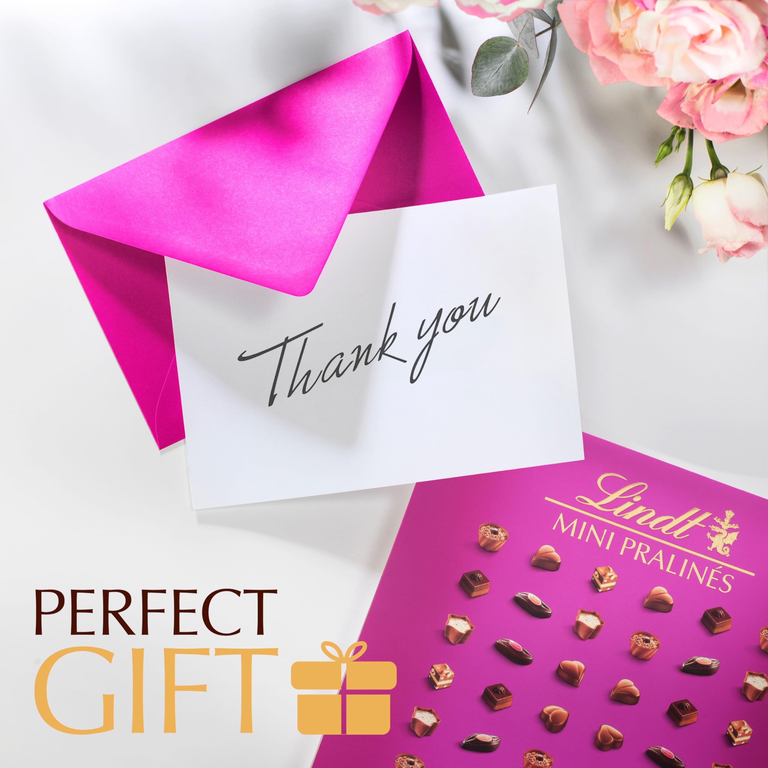 Lindt Caja de regalo de caramelos de chocolate surtidos de mini pralinés, 6.2 onzas.
