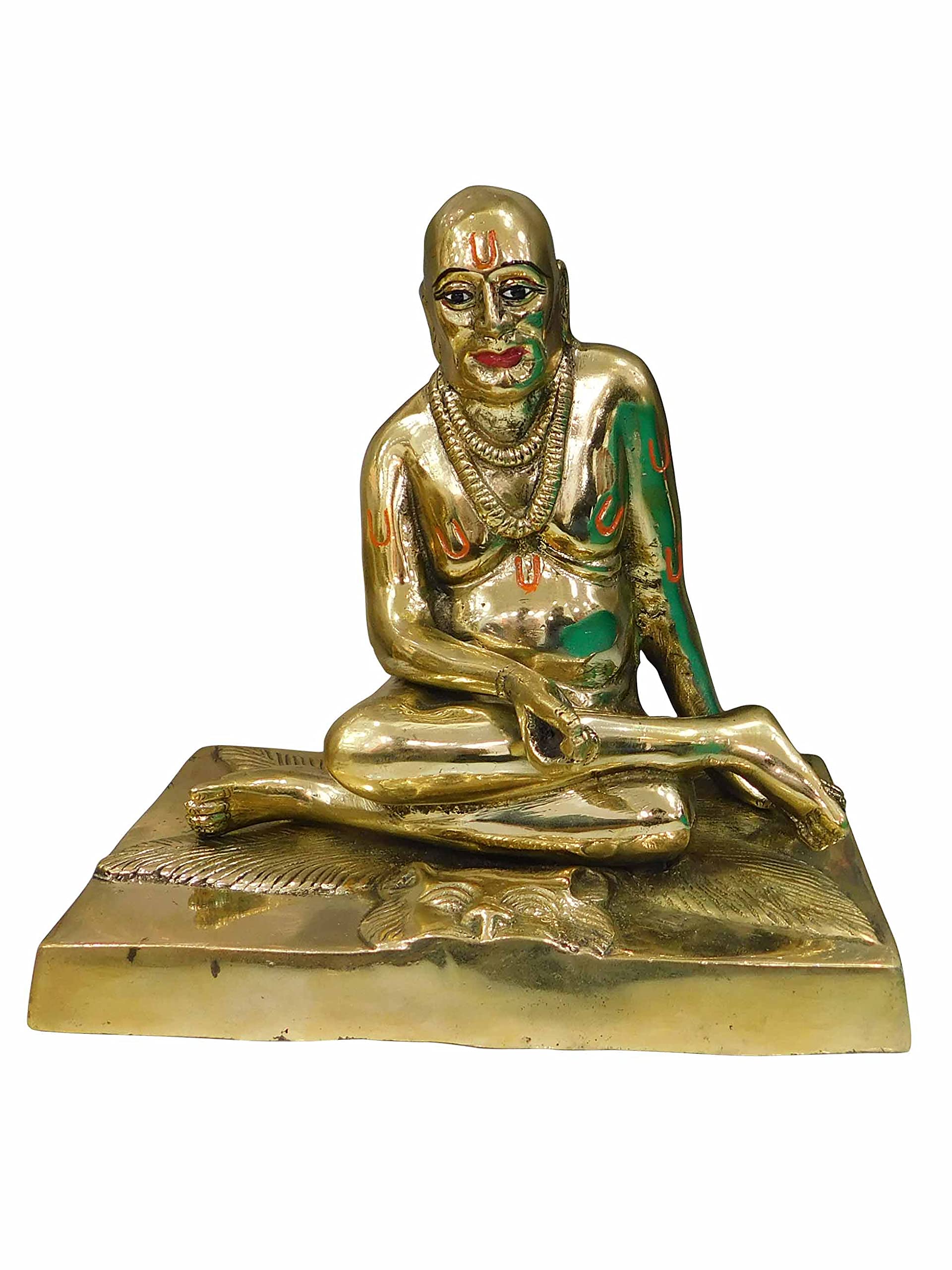 Vinayakmoorti Shree Swami Samarth Statue Swami Samarth Decorative Showpiece for Gift Swami Samarth Spirtual Figurine for Pooja Home Swami Samarth Brass Statue