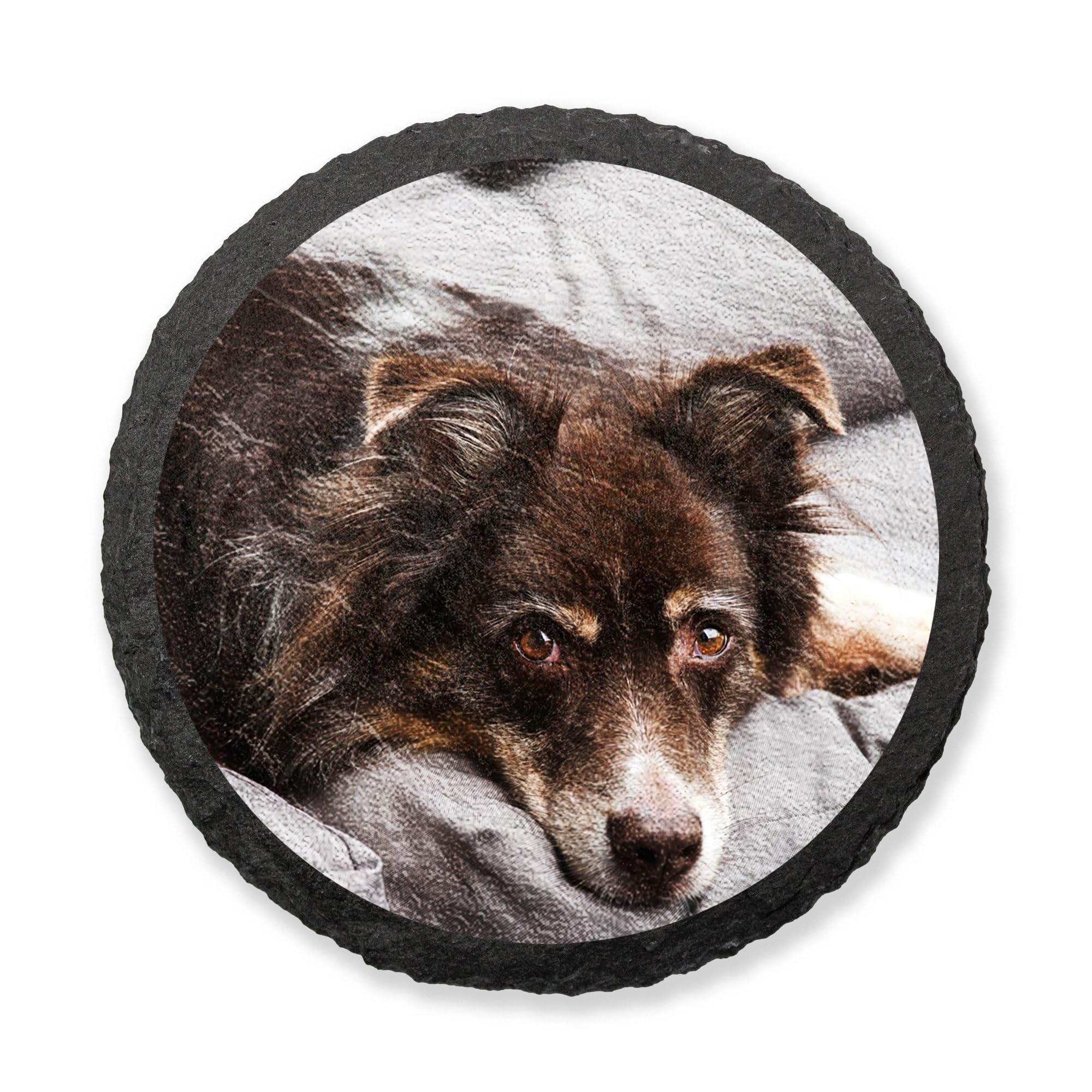 1 Personalised Customised Image Choice Occasion Slate Photo Tile Drinks Coaster Standing Keepsake Gift Present 100mm diameter Primary Teaching Services (Circular - Without Stand)