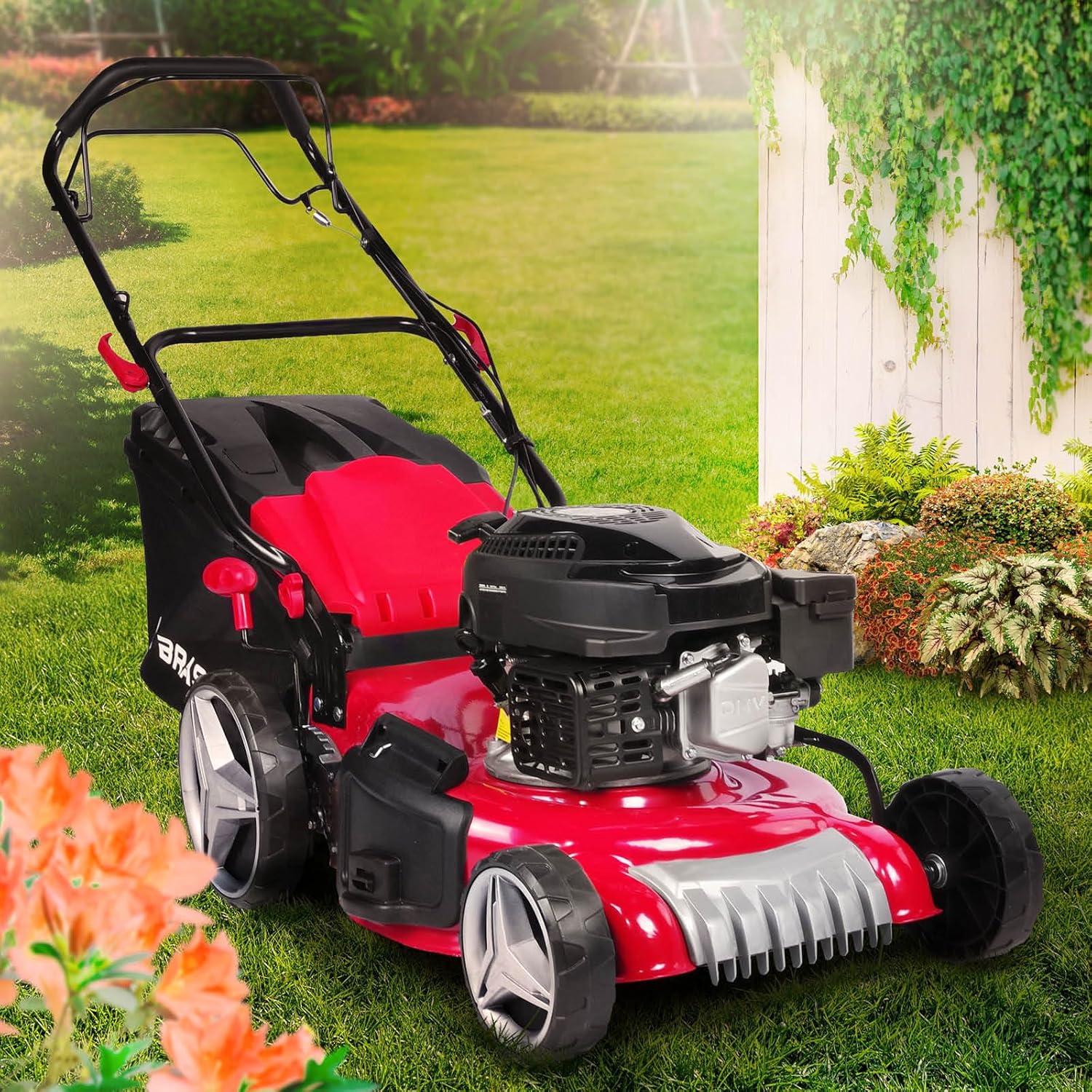 Brast Benzin Rasenmäher 20196 Power 4 4kw BRAST® Benzin Rasenmäher mit Antrieb | 3,5kW (4,76PS)-5,2kW(7PS) | 46