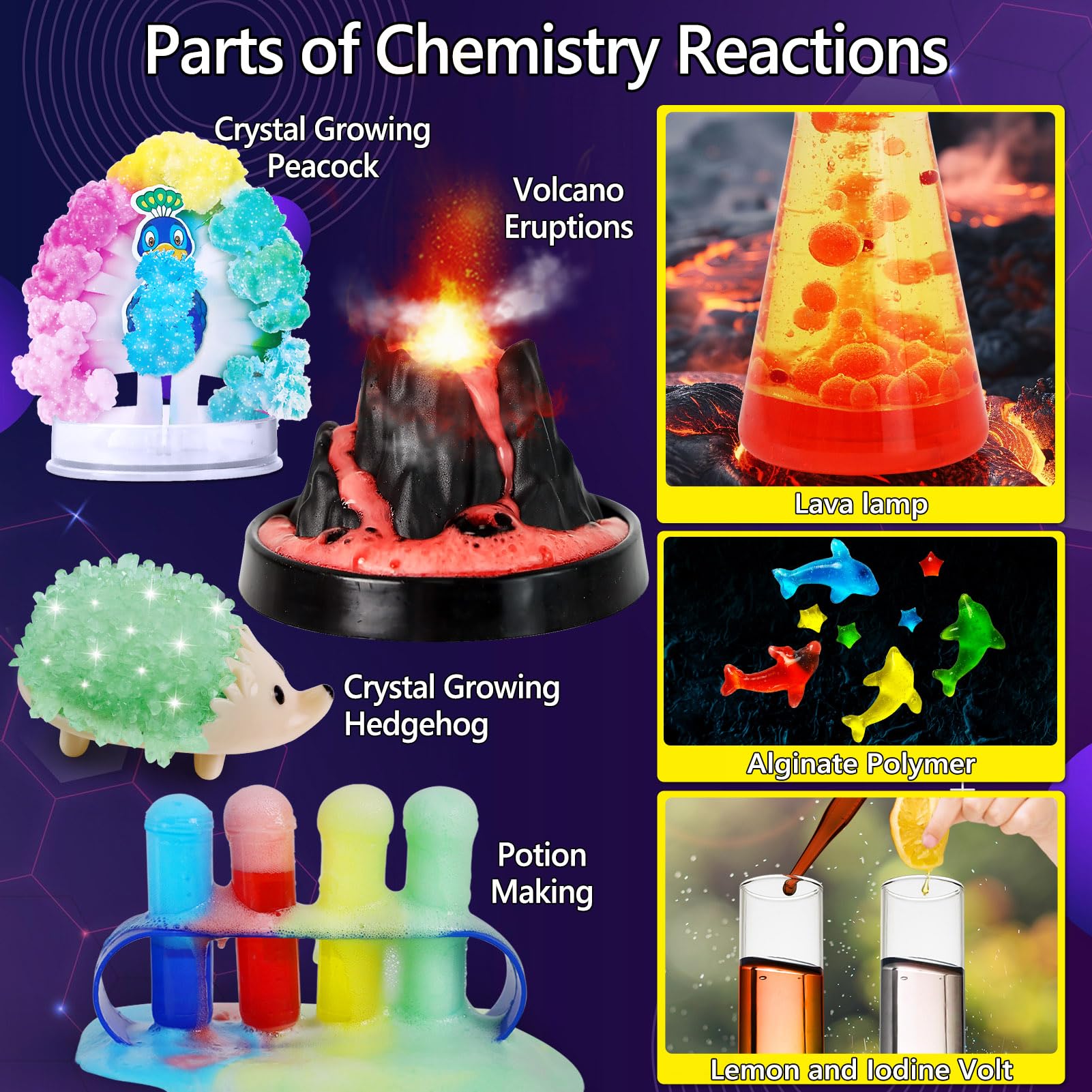 UNGLINGA 300+ Experimente Kit für Kinder Experimentierkästen Chemie-Set