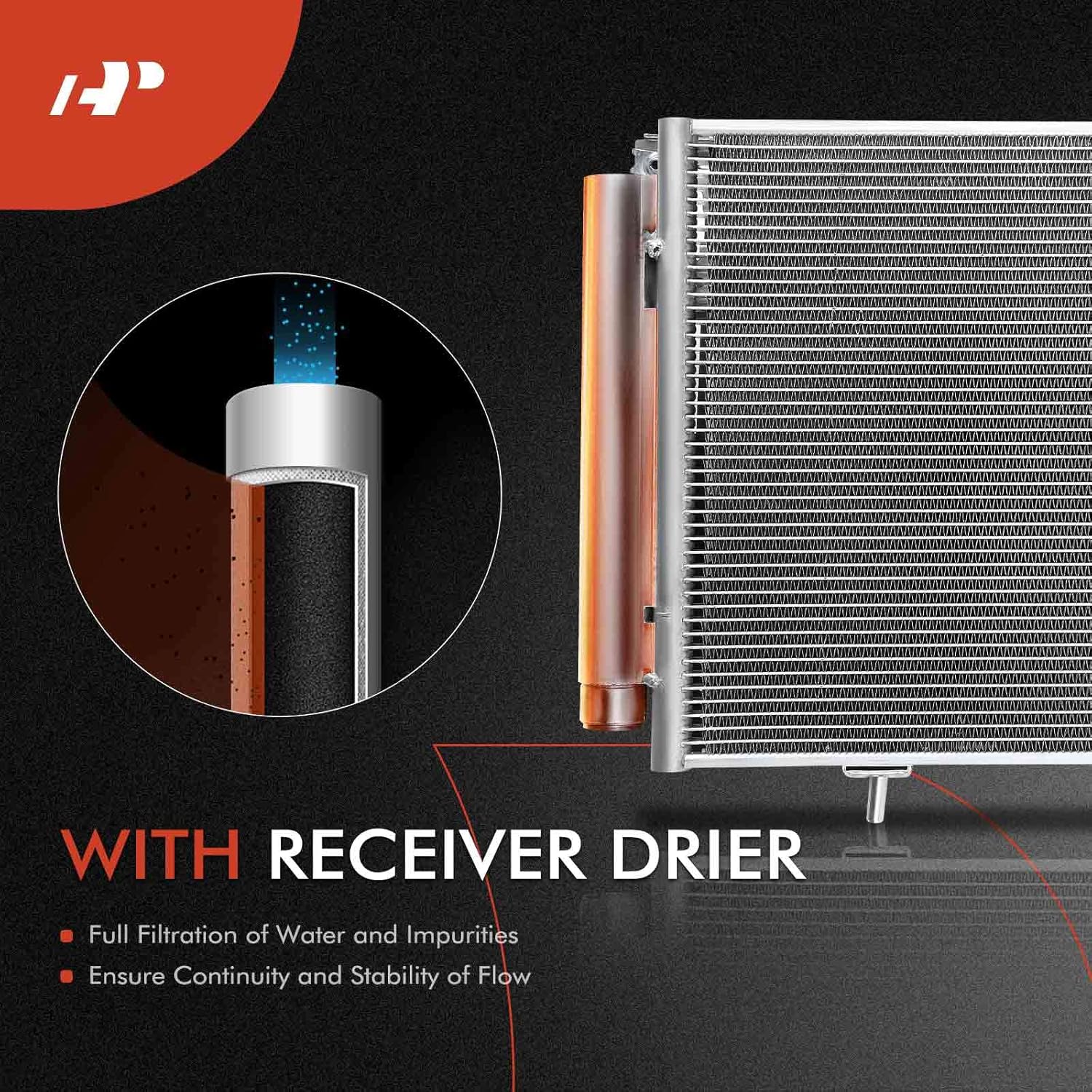 A-Premium Air Conditioning A/C Condenser Compatible with Subaru Outback 2005-2009, Legacy 2005-2009, 2.0L 2.5L 3.0L, Replace# 9895577800