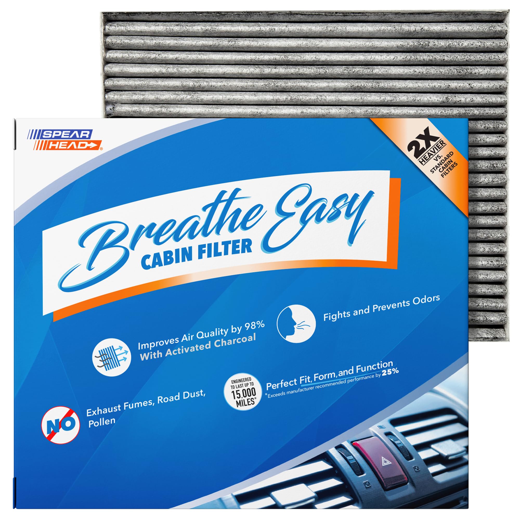Spearhead Odor Defense Breathe Easy AC &amp; Heater Cabin Air Filter (BE-058)