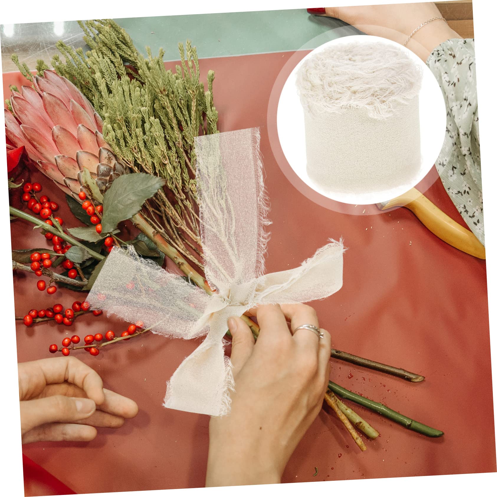 NUOBESTY 9rollen Handgefertigtes Fransenband Für Hochzeitsdekoration Chiffon-ribbon Zartem Design Für Brautsträuße -projekte Geschenkverpackung Und Einladungsgestaltung