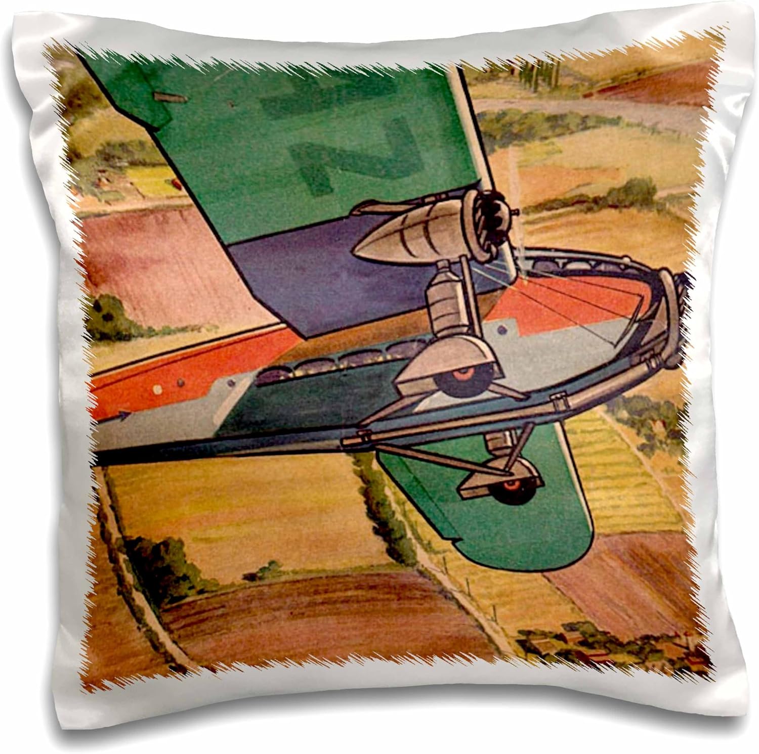 3dRose Propeller Airplane 16×16 inch Pillow Case