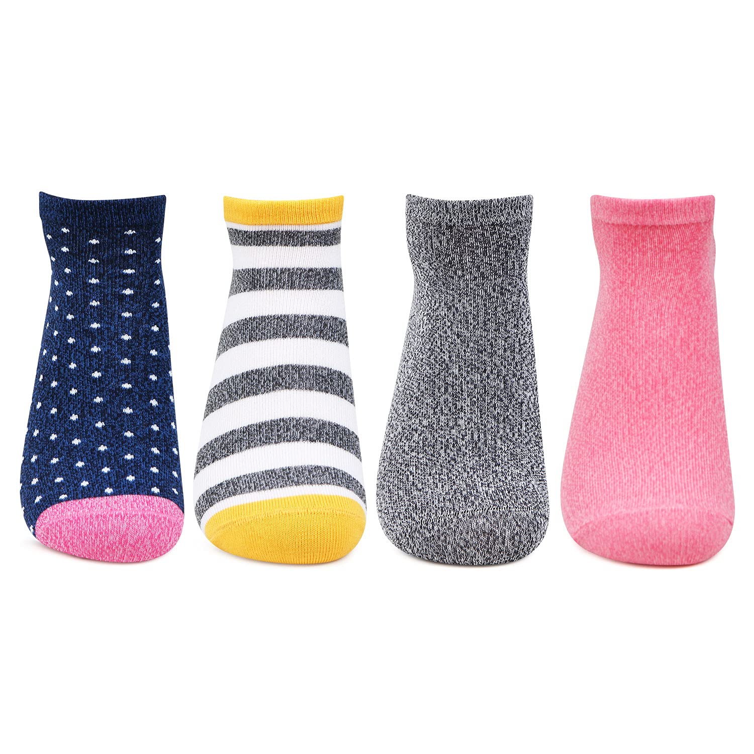 Bonjour Calcetines de longitud secreta para mujer, paquete de 4, talla única