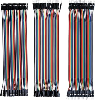 RGBZONE 120Pcs Multicolored Dupont Wire 40Pin Male to Female, 40Pin Male to Male, 40Pin Female to Female Breadboard Jumper Wires Ribbon Cables Kit for Arduino and Raspberry Pi