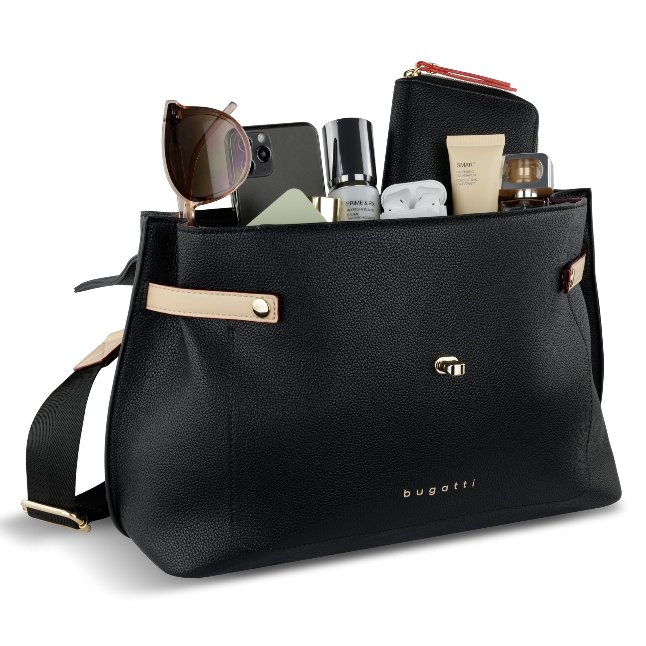 bugatti Ella – Bolso urbano de piel sintética para mujer, bolso de mano y bandolera