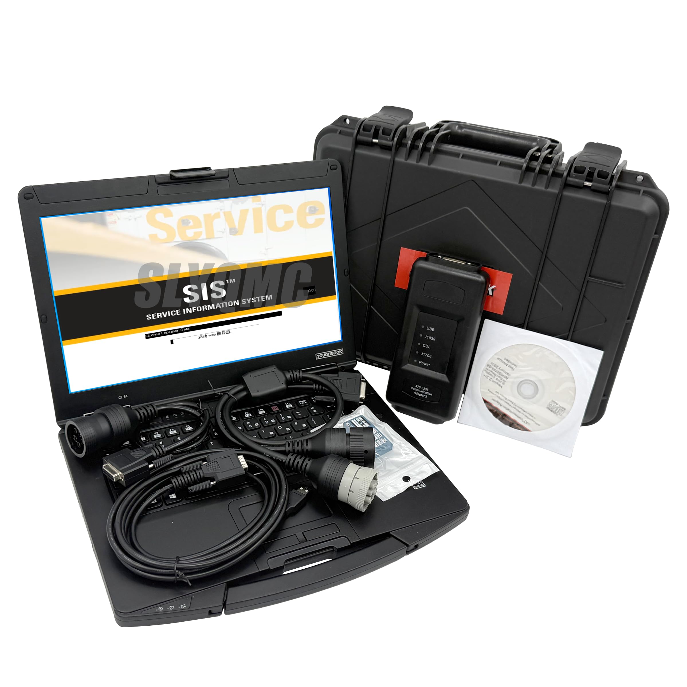 ET4 Communication Adapter3 478-0235 538-5051 317-7485 Diagnostic Tool for Caterpillar CAT Truck Excavator Scanner with 2025ET Software and SIS Software (2025ET+SIS+ET4+Laptop (CF54))