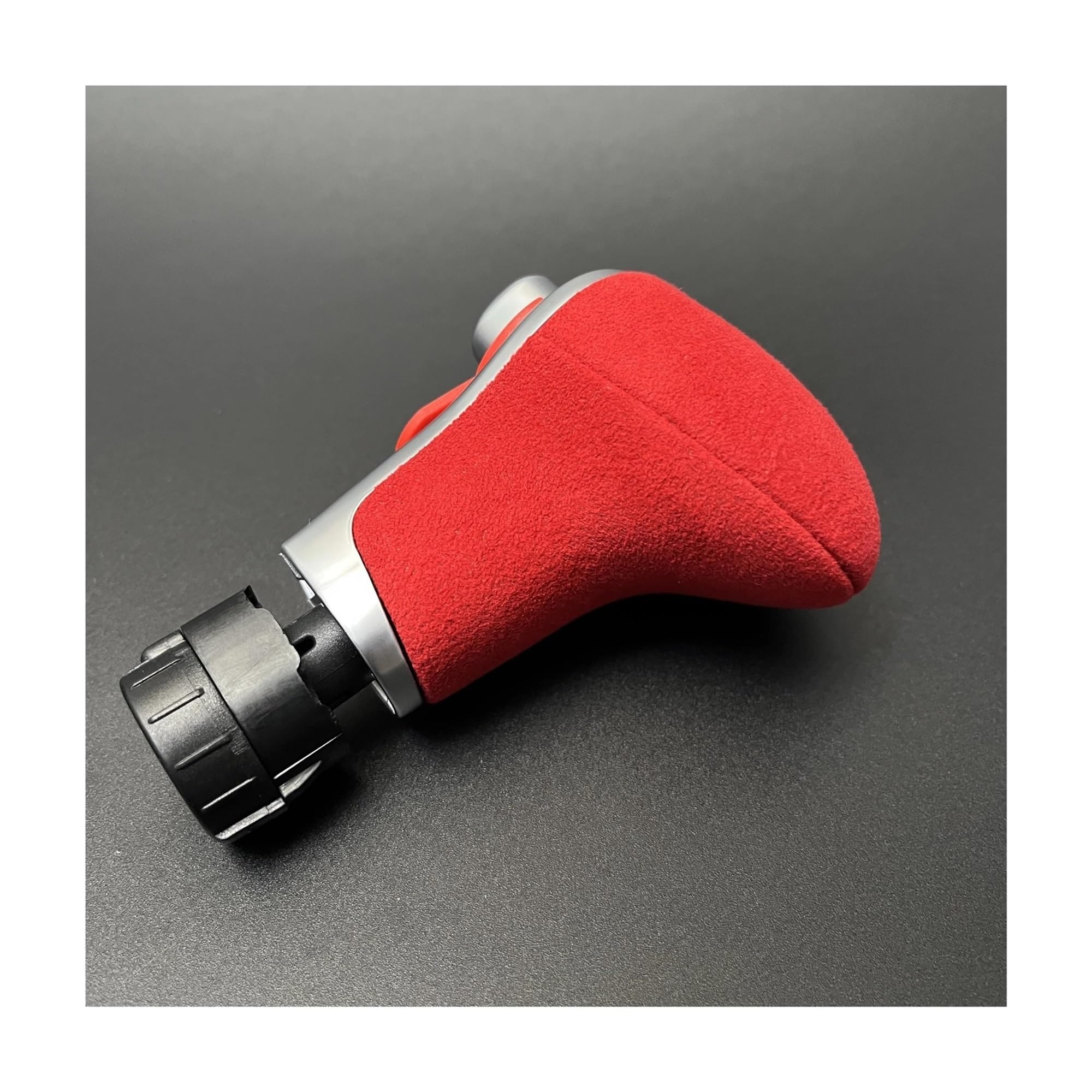 Ahrpkamerd One Color Gear Shift Knob 1Pcs For Q7 Q5 A3 A4 A5 A6 A7 C6 C7 Carbon Leather Gear Shift Knob Shift Knob(Red Suede Leather)