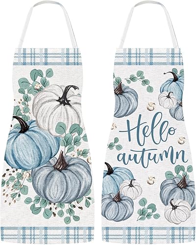 Miniatura 8 de AnyDesign - Delantales de Navidad con diseño de pájaro rojo, ajustables, delantales de cocina lavables para fiesta de restaurante, suministros para