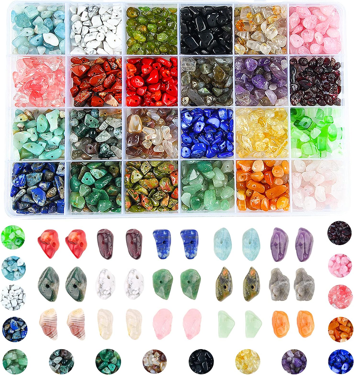 Colle 24 Color Gemstone Beads