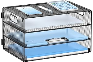 3 Tier Mesh Desk Letter Paper Organizer Tray for School Office Home by DALTACK