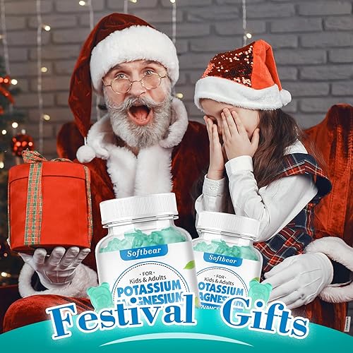 Miniatura 7 de Gomitas de potasio para adultos, suplemento de magnesio y potasio de alta absorción con vitamina B6 para calambres en las piernas y salud muscular,