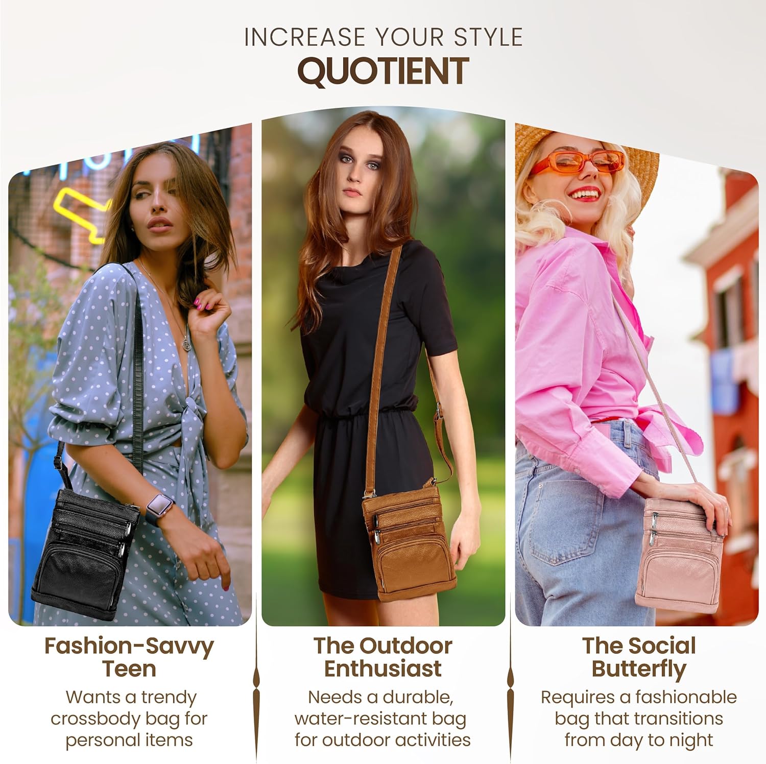 Krediz leather Crossbody Purses for Women, Multi Pocket Crossbody Purse with Adjustable Strap, Soft & Durable Leather Purse - Image 8