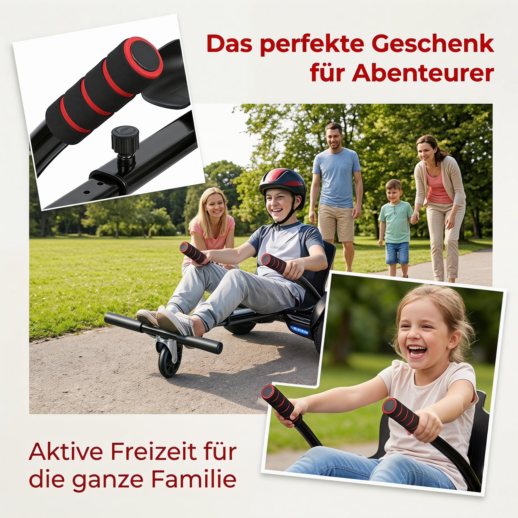 Hoverboard avec siège, siège réglable, compatible avec siège Hoverboard de 16,5 à 25,4 cm, siège de kart pour enfants et adultes, siège ergonomique