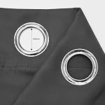 Blackout Curtains Dark Grey Living Room 54 inch Length Darkening Window Curtain Panels Bedroom Basement Triple Weave 2 Panels Drapes Grommet Top 52"x54"