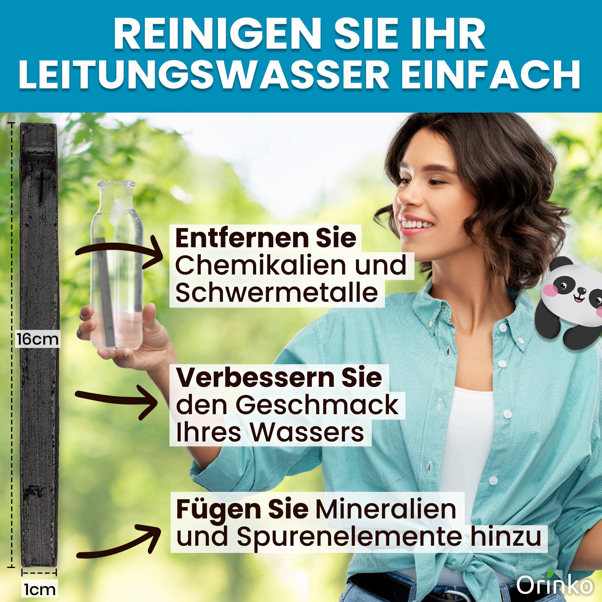 ORINKO® Aktivhole Takesumi Binchotan x10 - Japanische Aktivkohle für Trinkwasserfilterung - Nachhaltiger Kohlefilter für reines Wasser - Umweltfreundliche Kohle für natürlichen Genuss
