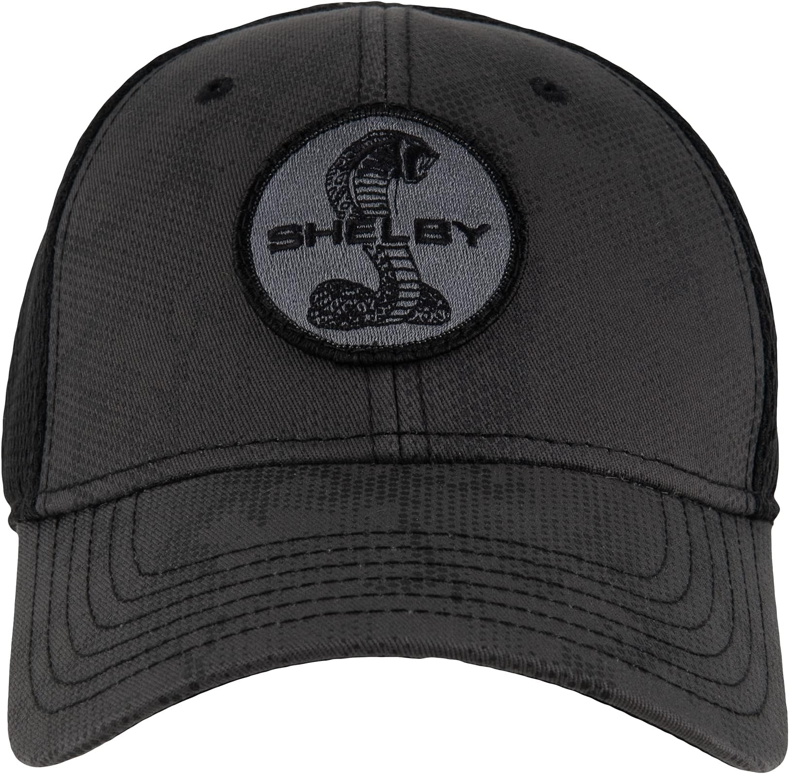 Shelby Snake Tactical Mesh Cap Grey/Black | Officially Licensed Shelby® Product | Adjustable, One-Size Fits All | Chino Twill with Sandwich Mesh