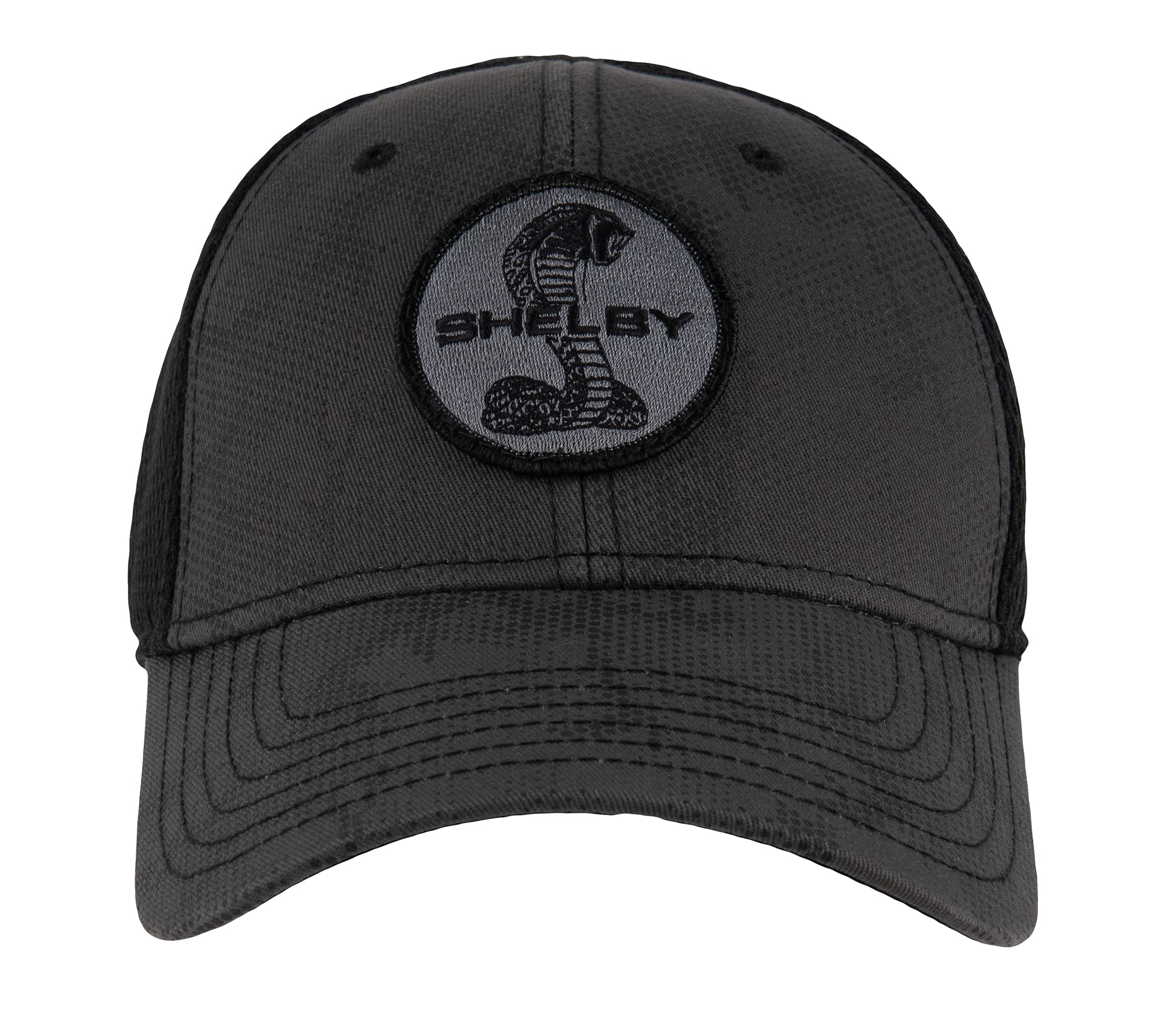 Shelby Snake Tactical Mesh Cap Grey/Black | Officially Licensed Shelby® Product | Adjustable, One-Size Fits All | Chino Twill with Sandwich Mesh