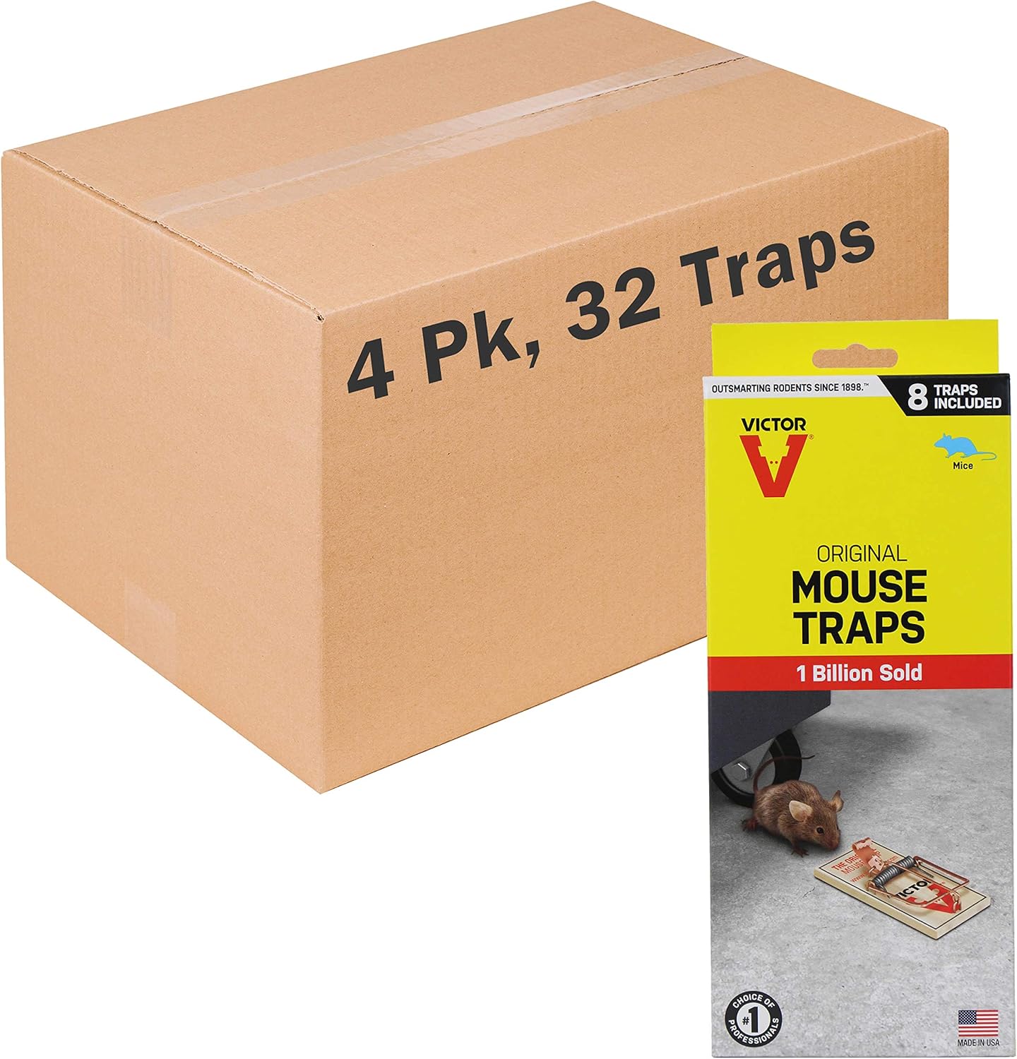 Victor M158-4 Metal Pedal Mouse Trap, 32 Traps